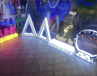 triangle , club ,neon sign barware product