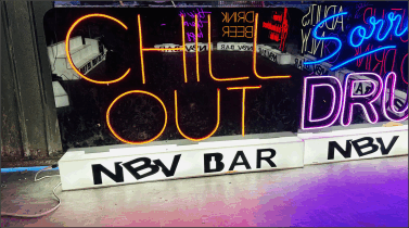 chill out neon sign barware product