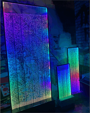 multi colour water bubble wall