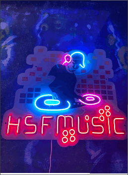 customise music print neon sign