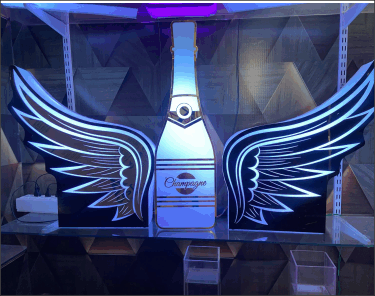 customise bottle wings for bar ware