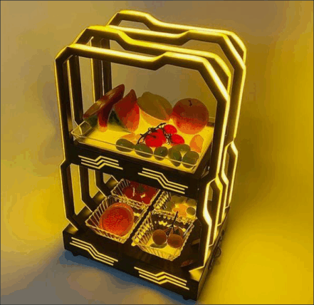 customise acrylic fruit display product