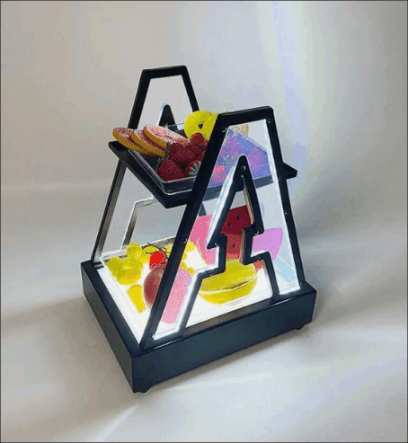 triangle shape fruit display