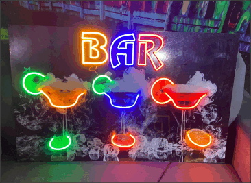 customise print with neon sign barware