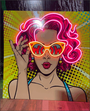 customise UV print neon sign