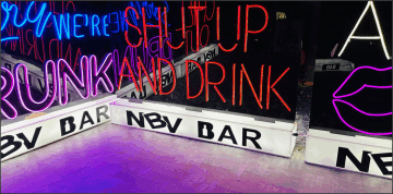 neon sign for barware