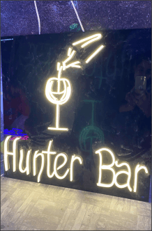 customise hunter bar neon sign