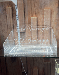 customise transparent fruit display chiller