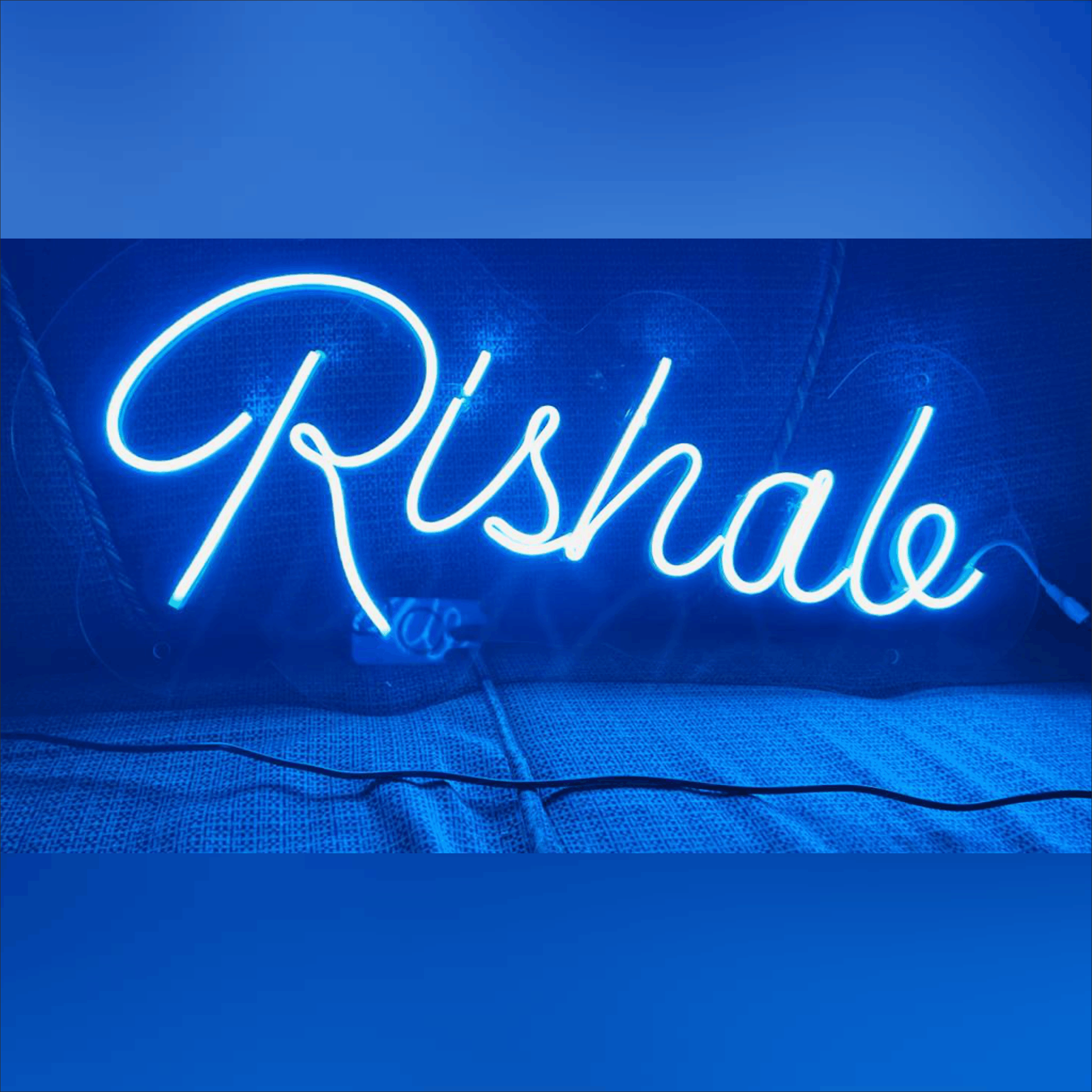 Rishab name neon sign