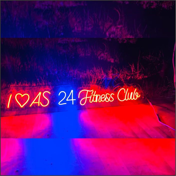 Fitness club neon sign