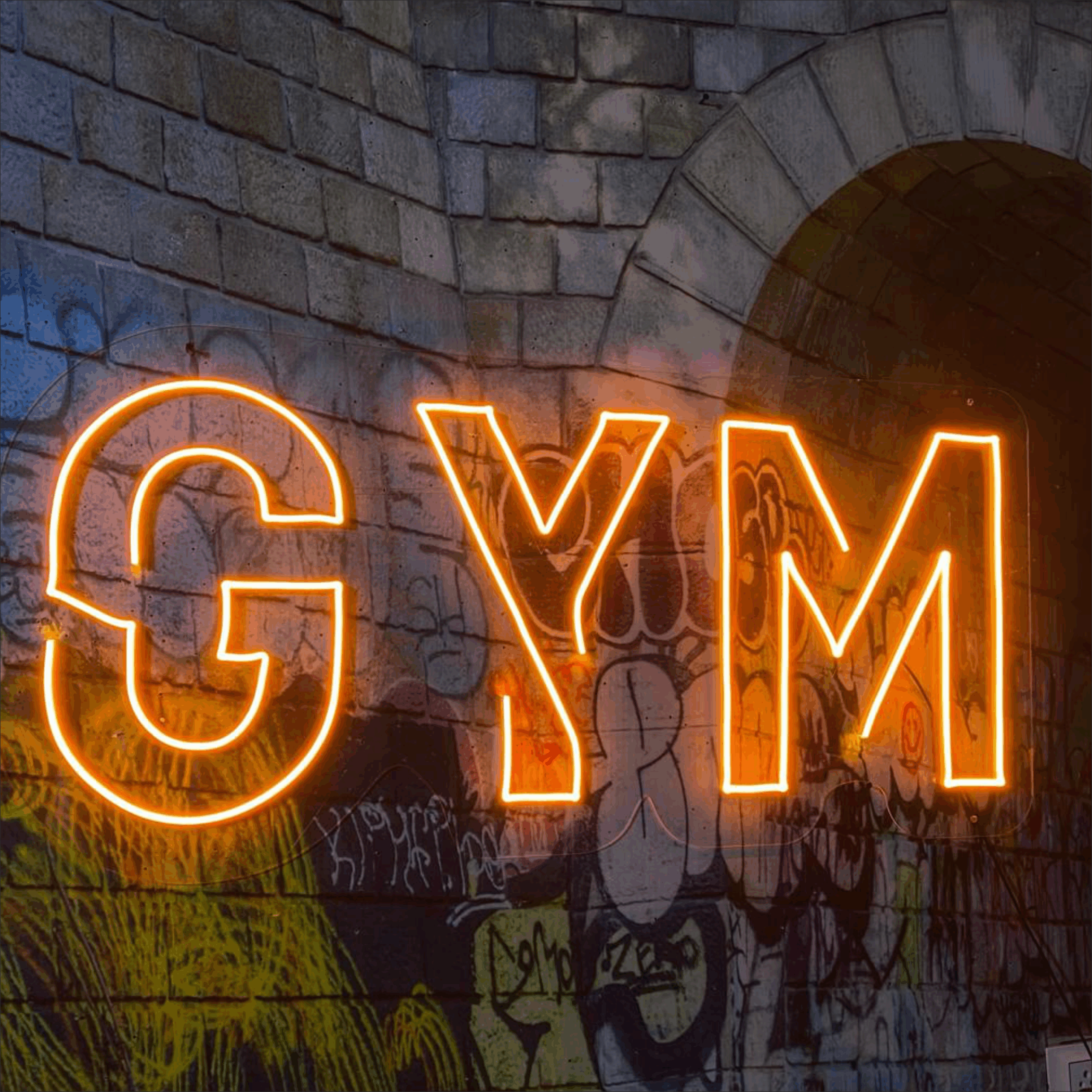 Neon light sign for gym